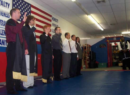 Taking the Black Sash Oath