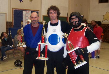 Knife Fighting Winners - Alessandro, Paul and Jeff