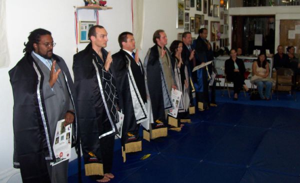 Taking the Black Sash Oath